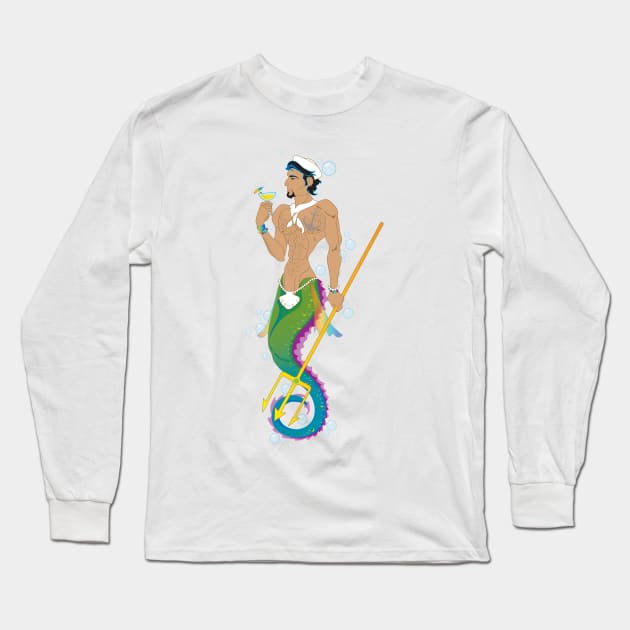 Seahorse Sailor Long Sleeve T-Shirt by The Cuban Witch